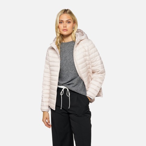 Short down jacket MYLUSE WOMAN Moonbeam - image number 3 | GEOX