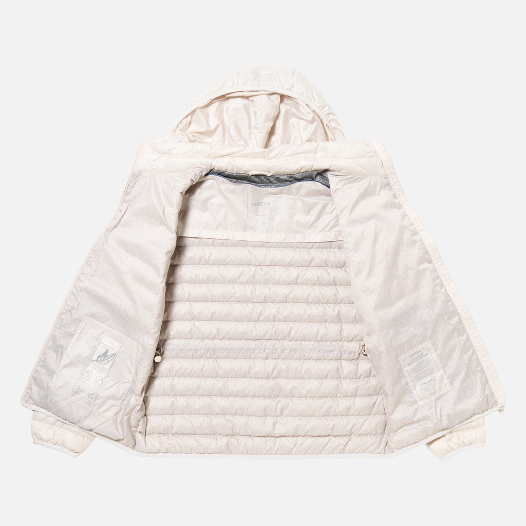 Short down jacket MYLUSE WOMAN Moonbeam - image number 10 | GEOX