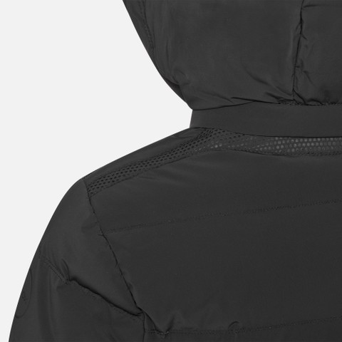 Full-length quilted coat DAMIANA WOMAN Black - image number 4 | GEOX