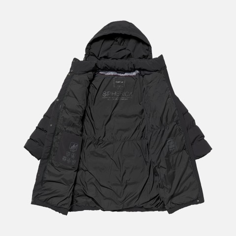 Full-length quilted coat DAMIANA WOMAN Black - image number 7 | GEOX