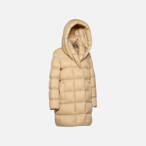 Full-length quilted coat EMMELENY WOMAN Nougat - image number 6 | GEOX