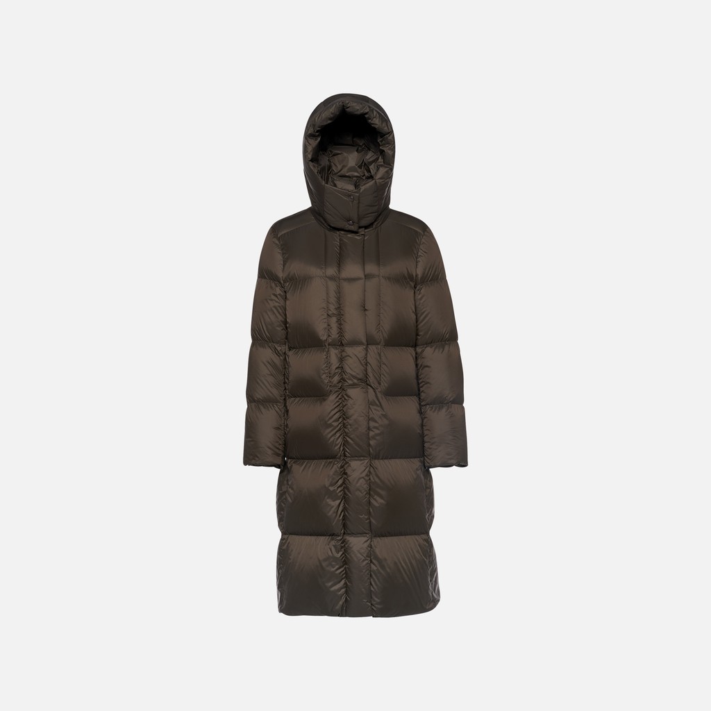 Full-length quilted coat ARLARA WOMAN Delicioso - image number 4 | GEOX