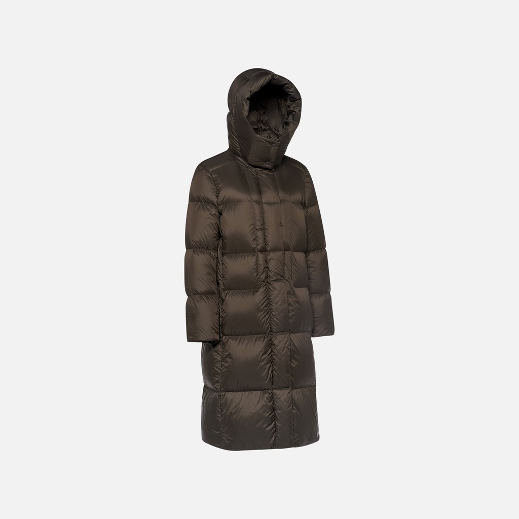 Full-length quilted coat ARLARA WOMAN Delicioso - image number 5 | GEOX