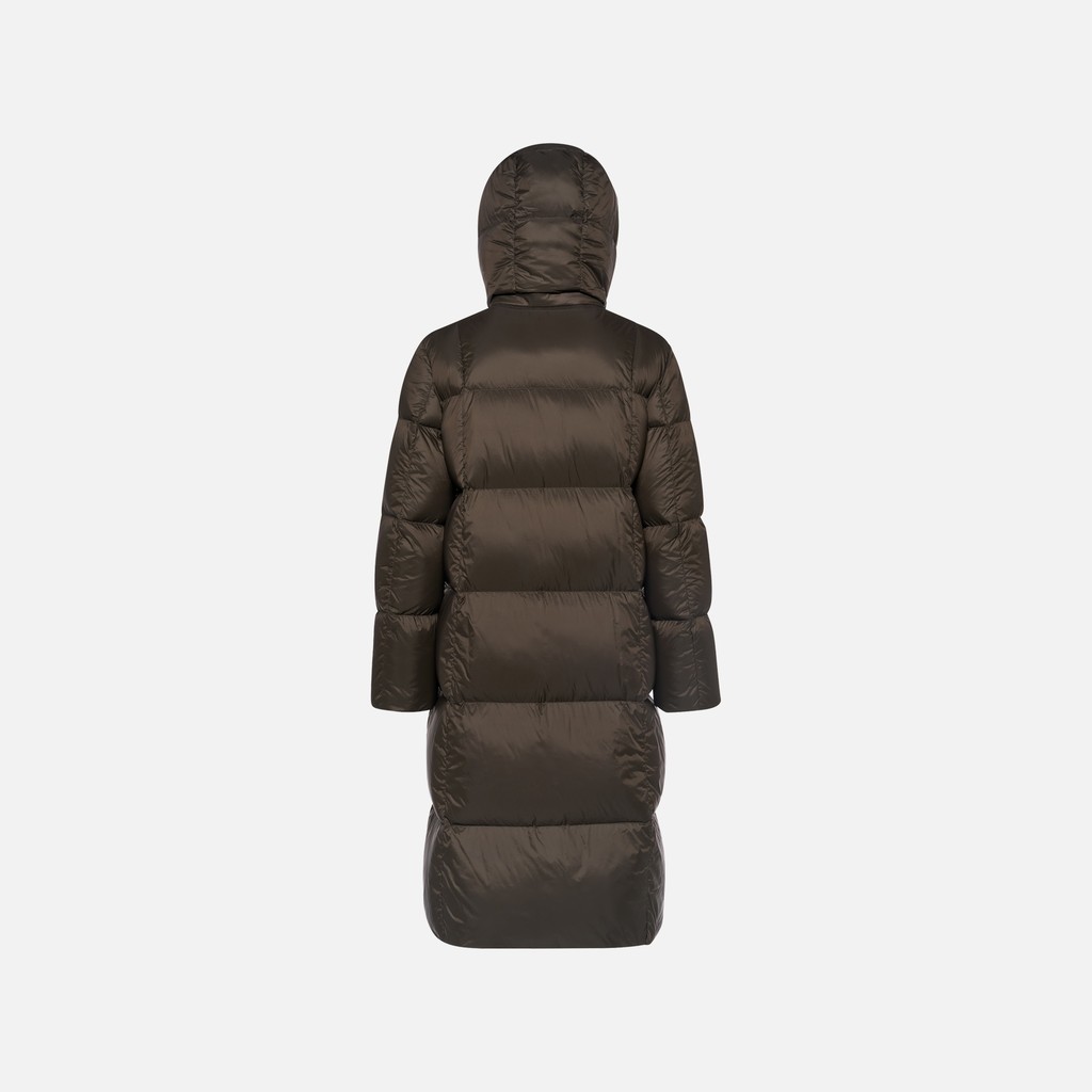Full-length quilted coat ARLARA WOMAN Delicioso - image number 6 | GEOX