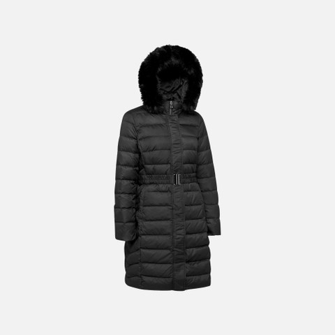 Lang donsjack CATRIA DAMES Zwart - image number 2 | GEOX