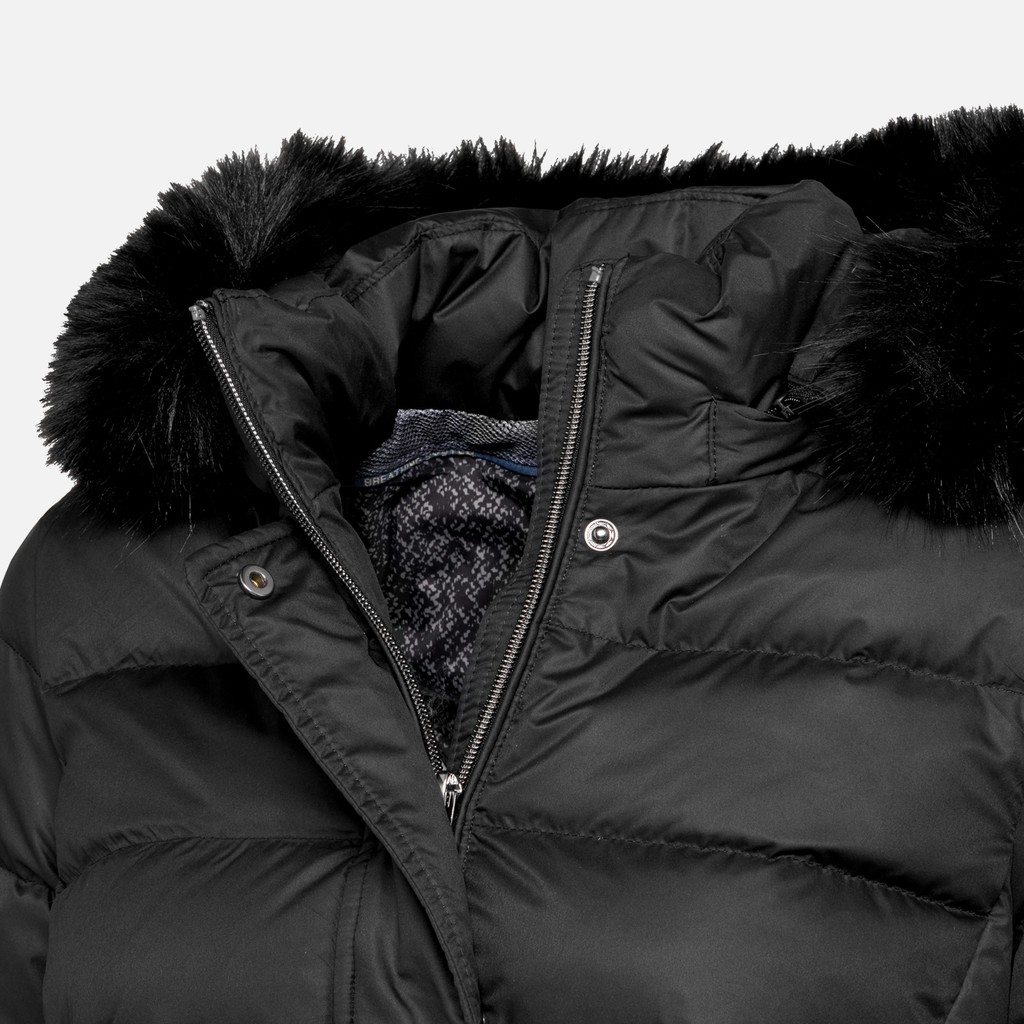 Lang donsjack CATRIA DAMES Zwart - image number 5 | GEOX