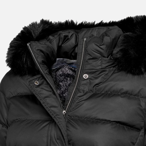 Lang donsjack CATRIA DAMES Zwart - image number 5 | GEOX