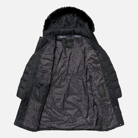 Lang donsjack CATRIA DAMES Zwart - image number 6 | GEOX