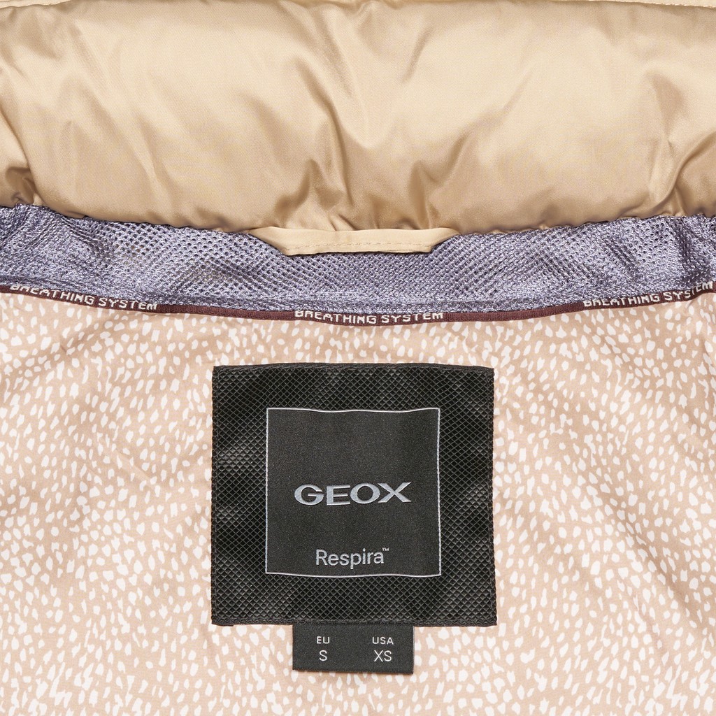 Full-length quilted coat BETTANIE WOMAN Nougat - image number 9 | GEOX