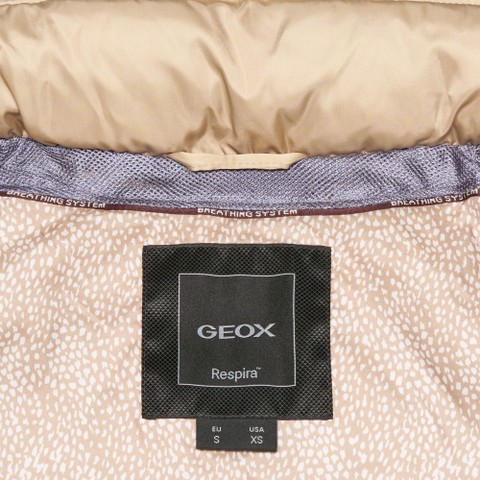 Full-length quilted coat BETTANIE WOMAN Nougat - image number 9 | GEOX