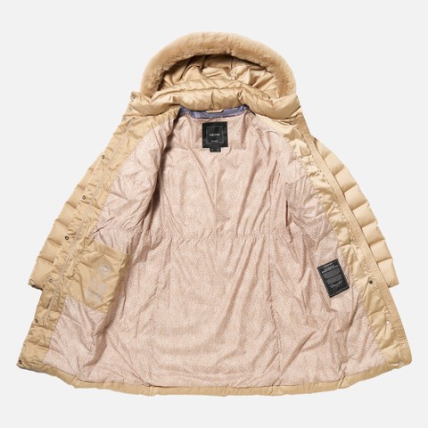 Full-length quilted coat BETTANIE WOMAN Nougat - image number 11 | GEOX