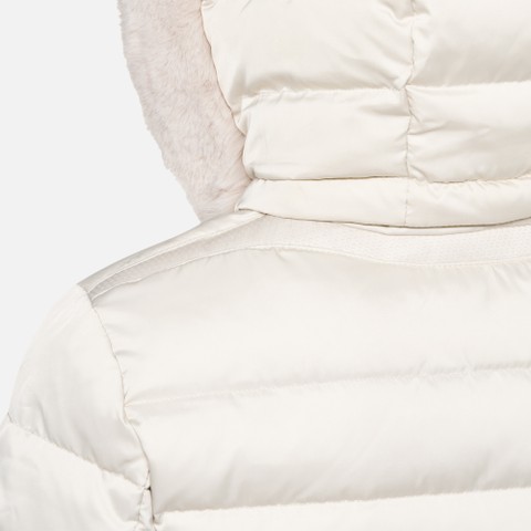 Full-length quilted coat BETTANIE WOMAN Mid Moonbeam - image number 4 | GEOX