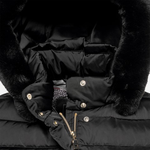 Full-length quilted coat BETTANIE WOMAN Black - image number 9 | GEOX