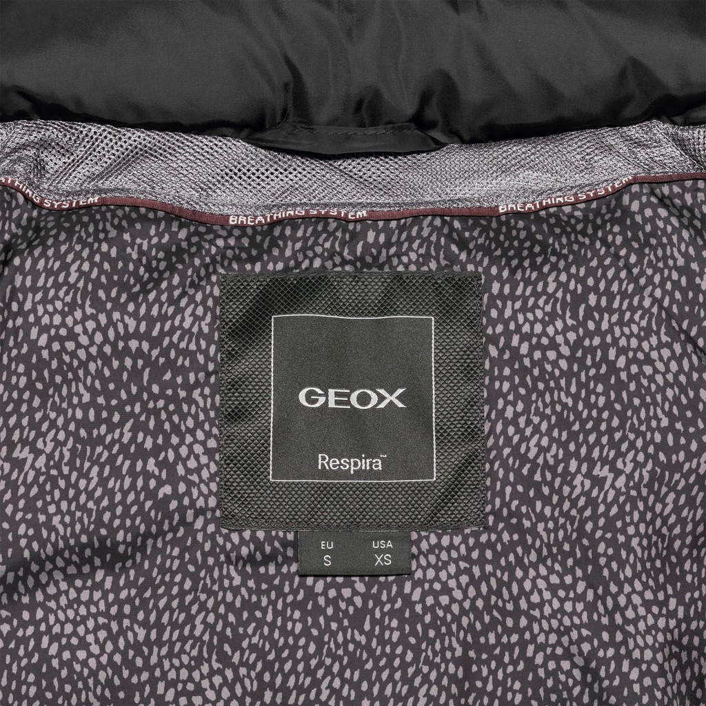Full-length quilted coat BETTANIE WOMAN Black - image number 4 | GEOX