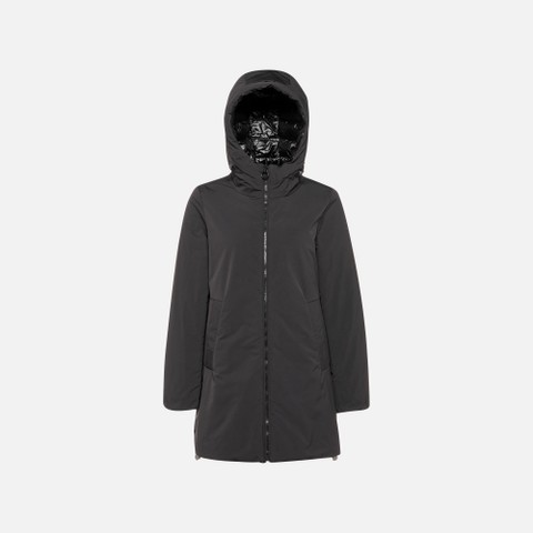 Parka long SPHERICA FEMME Noir/Noir - image number 5 | GEOX