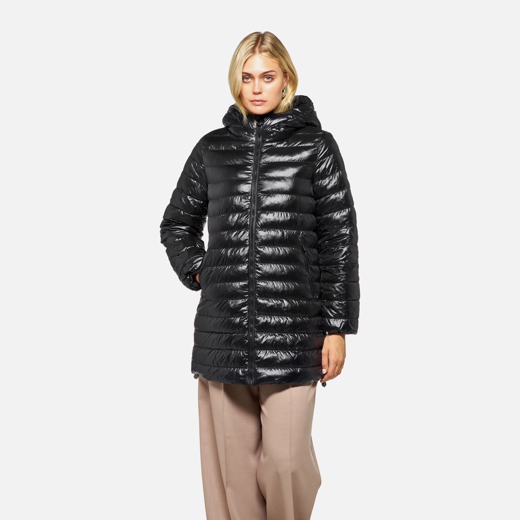 Parka long SPHERICA FEMME Noir/Noir - image number 1 | GEOX