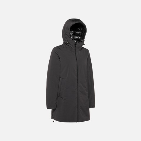Parka long SPHERICA FEMME Noir/Noir - image number 6 | GEOX
