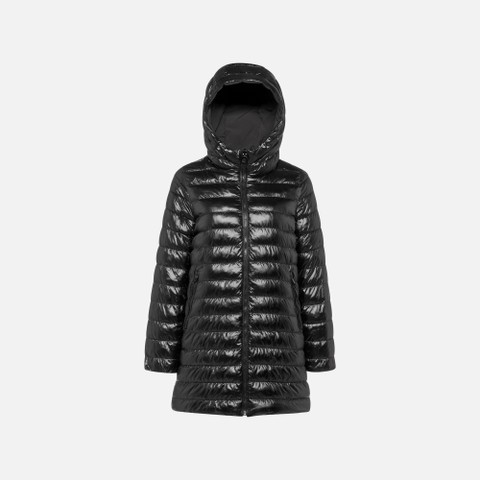 Parka long SPHERICA FEMME Noir/Noir - image number 4 | GEOX