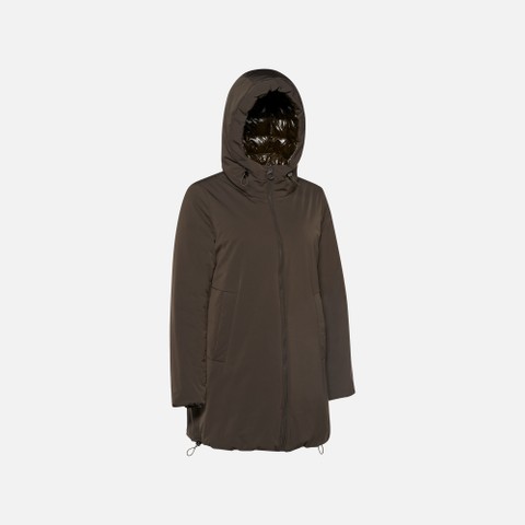 Parka long SPHERICA FEMME Marron fonc&eacute;/Marron fonc&eacute; - image number 5 | GEOX