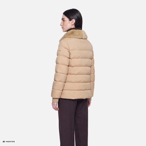 Quilted jacket VILDE WOMAN Nougat - image number 2 | GEOX