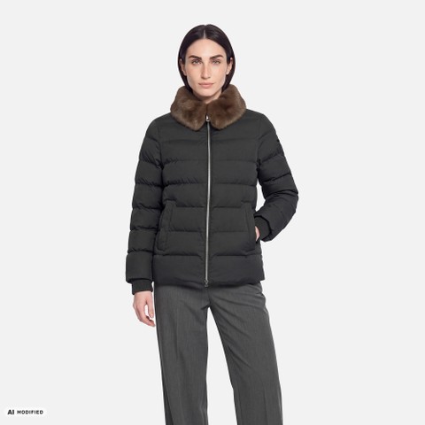 Quilted jacket VILDE WOMAN Black - image number 1 | GEOX