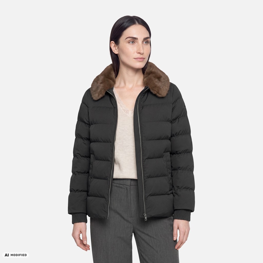 Quilted jacket VILDE WOMAN Black - image number 3 | GEOX