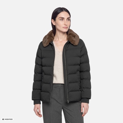 Quilted jacket VILDE WOMAN Black - image number 3 | GEOX