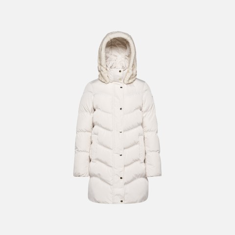 Parka matelass&eacute;e DHYALMA FEMME Blanc cass&eacute; - image number 5 | GEOX