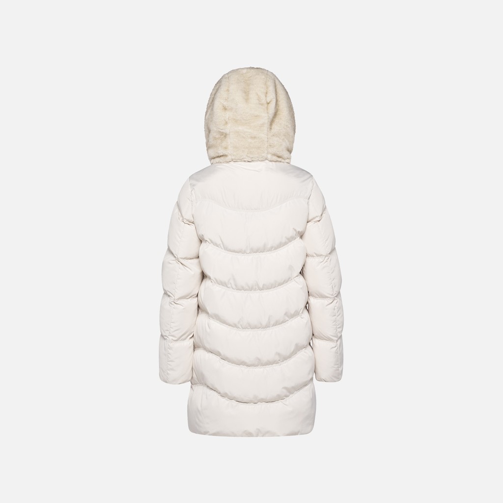 Parka matelass&eacute;e DHYALMA FEMME Blanc cass&eacute; - image number 7 | GEOX