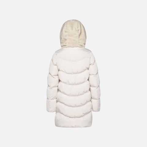 Parka matelass&eacute;e DHYALMA FEMME Blanc cass&eacute; - image number 7 | GEOX