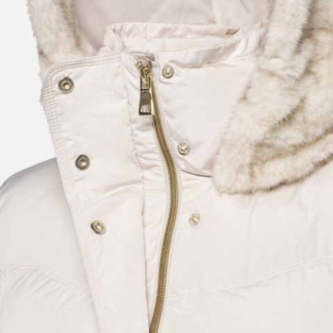 Parka matelass&eacute;e DHYALMA FEMME Blanc cass&eacute; - image number 9 | GEOX