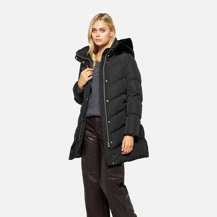 Parka matelass&eacute;e DHYALMA FEMME Noir | GEOX