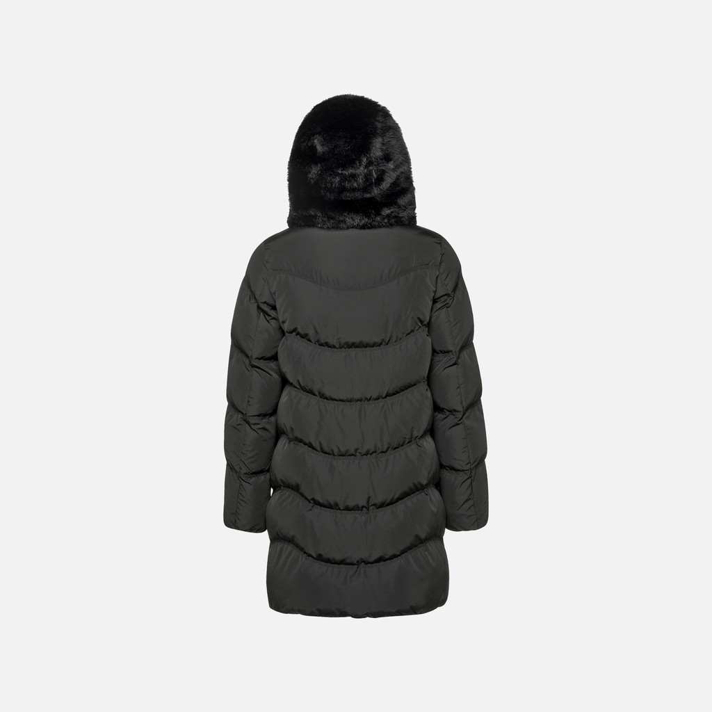 Parka matelass&eacute;e DHYALMA FEMME Noir - image number 8 | GEOX