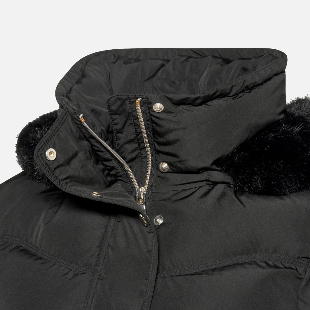 Parka matelass&eacute;e DHYALMA FEMME Noir - image number 5 | GEOX