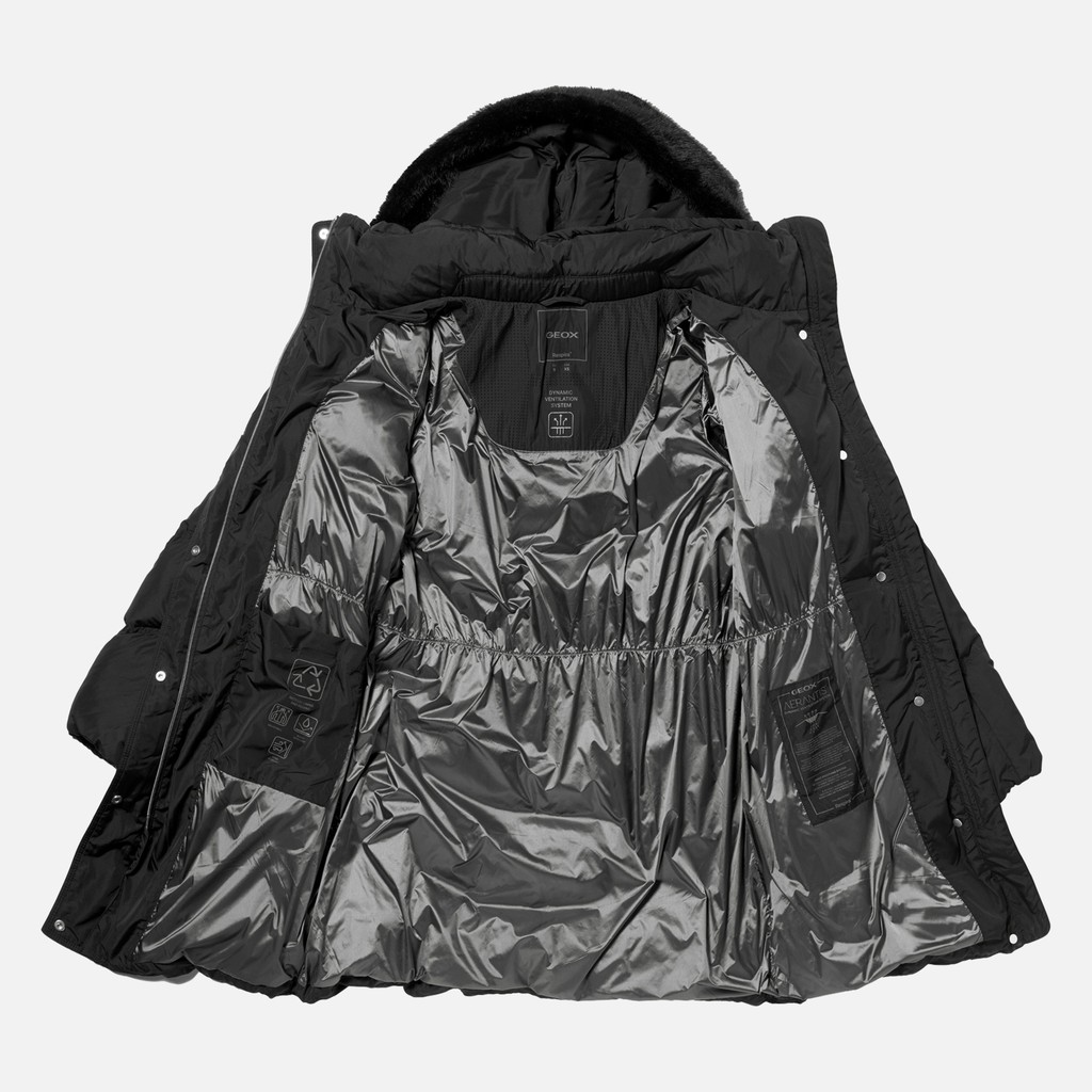 Parka matelass&eacute;e DHYALMA FEMME Noir - image number 11 | GEOX