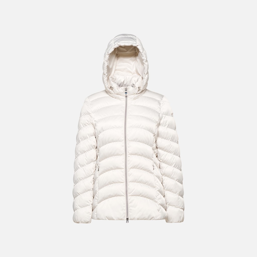 Quilted jacket ZOSMA WOMAN Moonbeam - image number 4 | GEOX