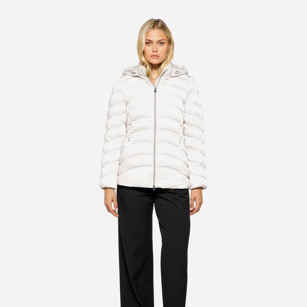 Quilted jacket ZOSMA WOMAN Moonbeam - image number 1 | GEOX