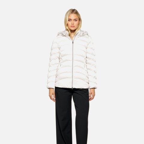 Quilted jacket ZOSMA WOMAN Moonbeam - image number 1 | GEOX
