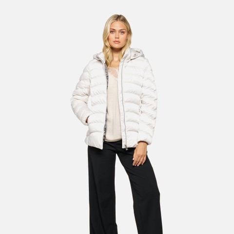 Quilted jacket ZOSMA WOMAN Moonbeam | GEOX