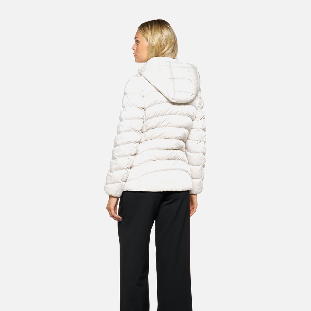 Quilted jacket ZOSMA WOMAN Moonbeam - image number 2 | GEOX