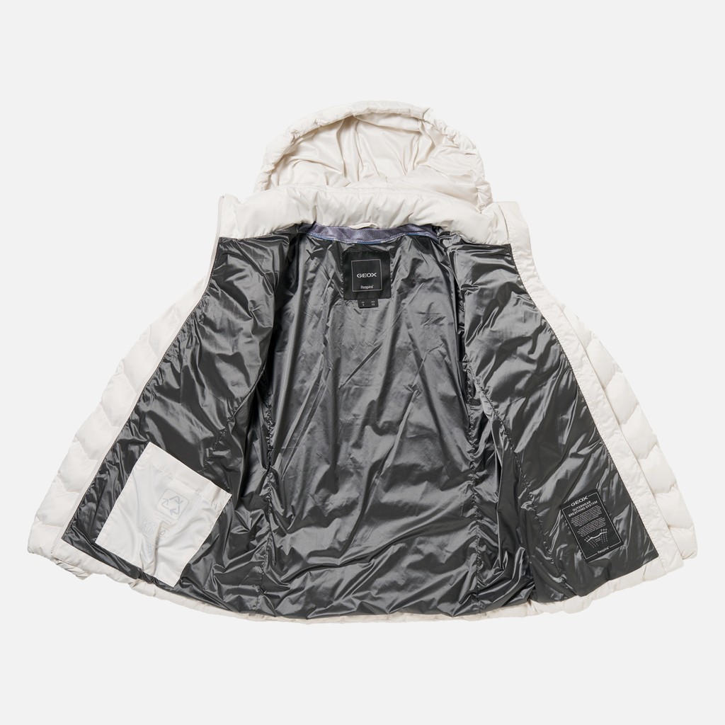 Quilted jacket ZOSMA WOMAN Moonbeam - image number 9 | GEOX