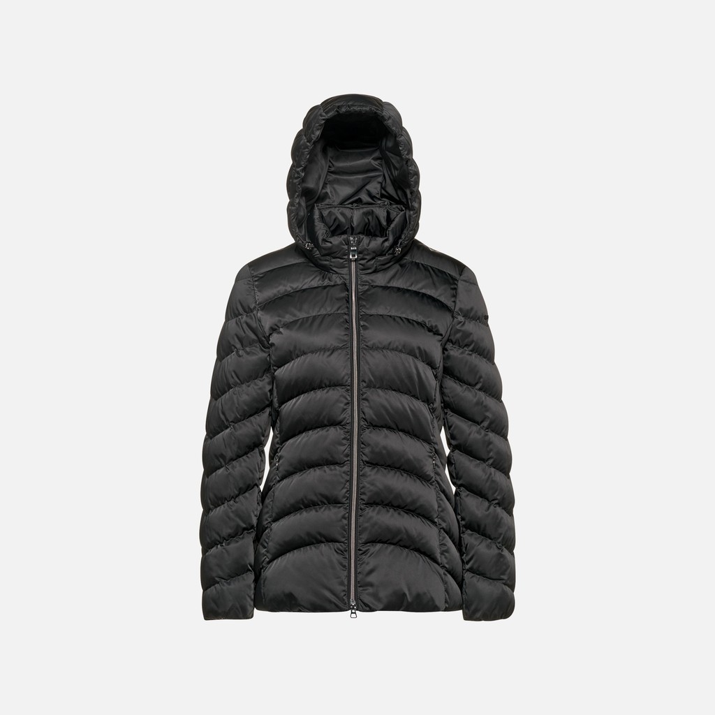 Quilted jacket ZOSMA WOMAN Black - image number 4 | GEOX