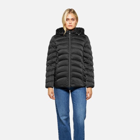 Quilted jacket ZOSMA WOMAN Black - image number 1 | GEOX