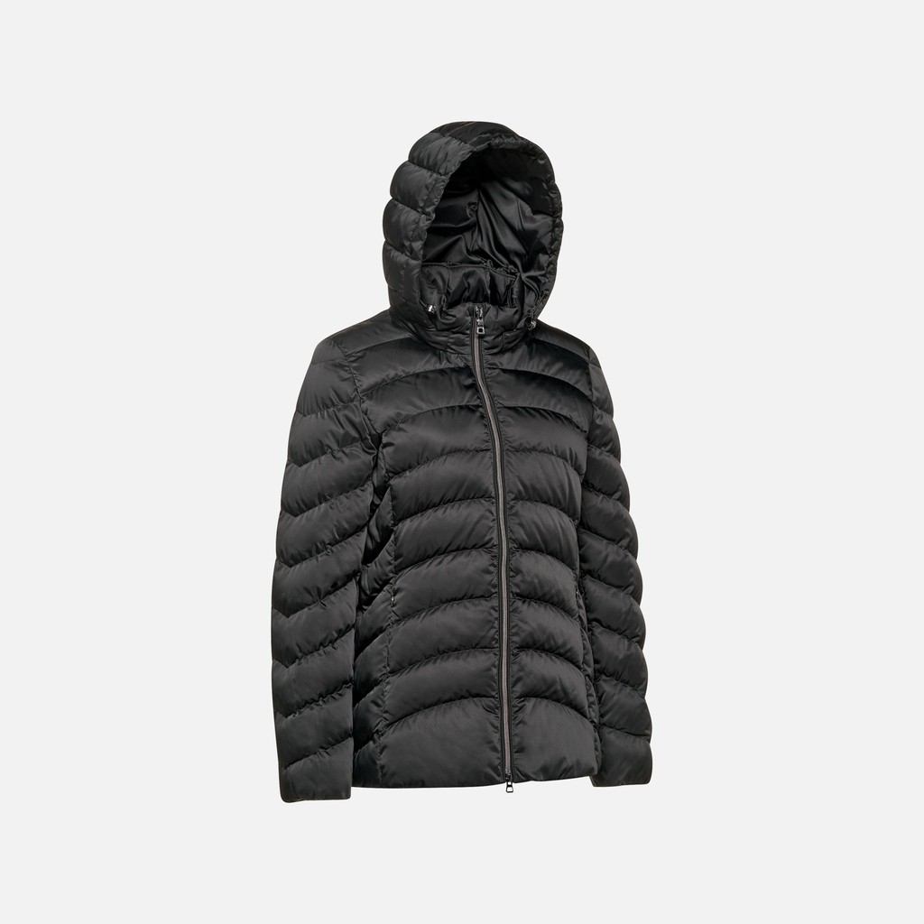 Quilted jacket ZOSMA WOMAN Black - image number 5 | GEOX