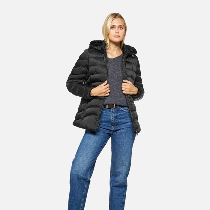 Quilted jacket ZOSMA WOMAN Black | GEOX