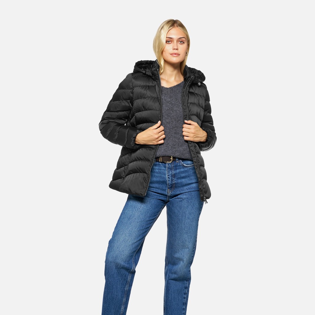 Quilted jacket ZOSMA WOMAN Black - image number 0 | GEOX