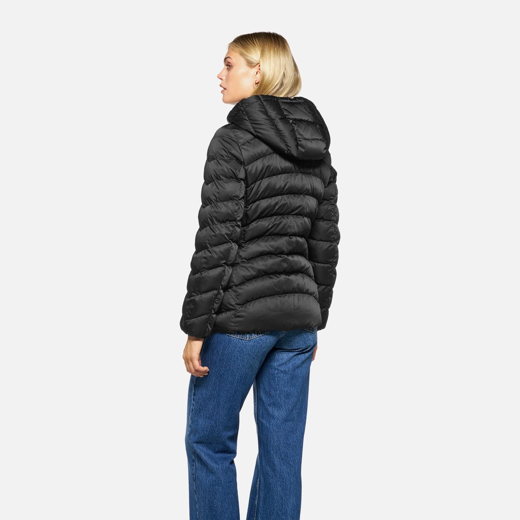 Quilted jacket ZOSMA WOMAN Black - image number 2 | GEOX