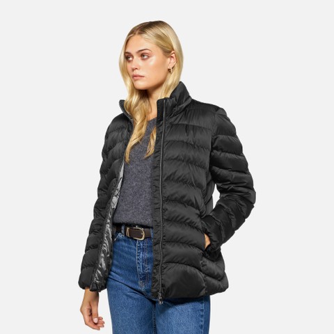 Quilted jacket ZOSMA WOMAN Black - image number 3 | GEOX