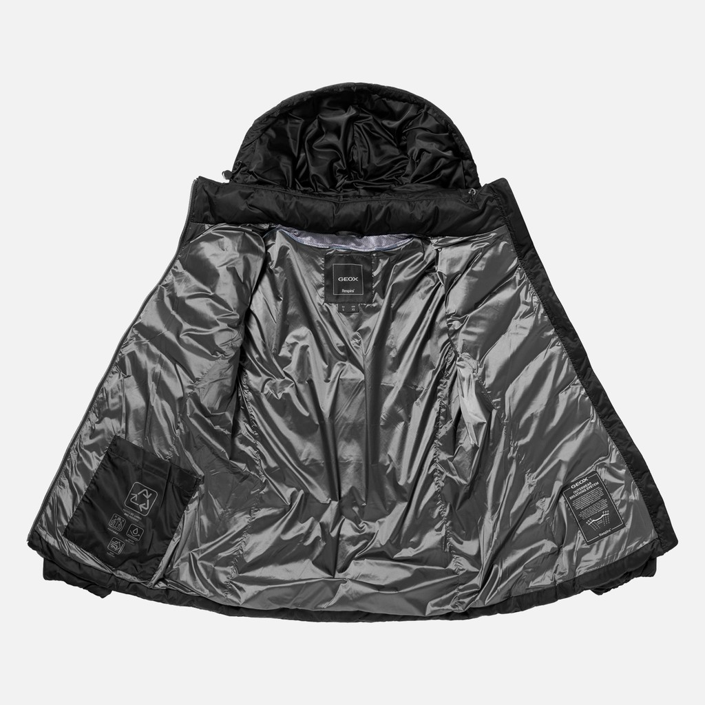 Quilted jacket ZOSMA WOMAN Black - image number 9 | GEOX