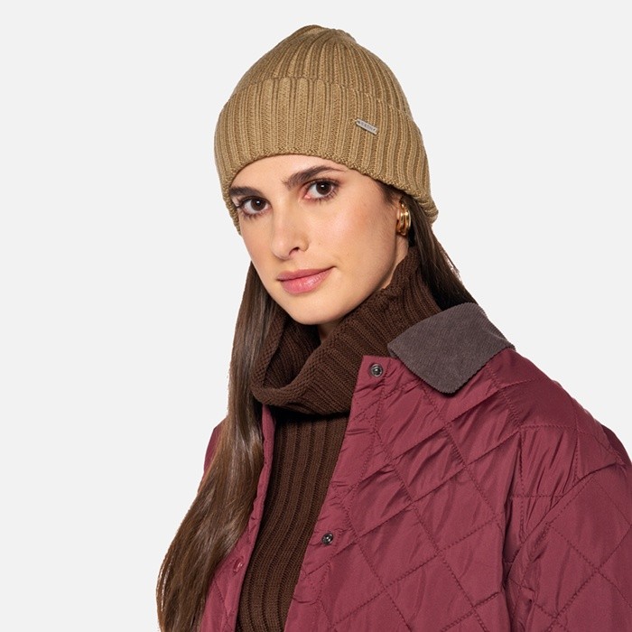 Woollen cap CELESTYE WOMAN Nougat | GEOX